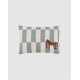 Coussin rectangulaire - Carreaux bleu avec cheval