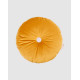 Coussin rond velours - Farniente yellow