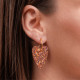 Boucles d'oreilles coeur mix - Orange/parme