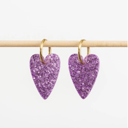 Boucles d'oreilles coeur - Parme