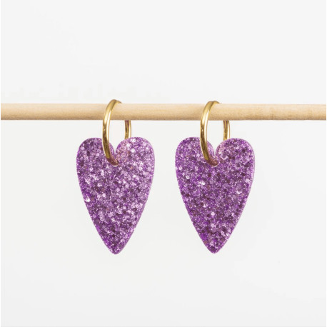 Boucles d'oreilles coeur - Parme