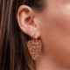 Boucles d'oreilles coeur - Champagne