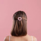 Barrette ronde sunflower - Rose