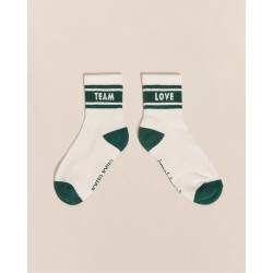 Chaussettes Love team - Crème - Taille 36/40