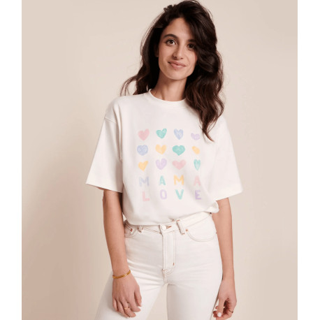 T-shirt Mama Love blanc - Taille XS