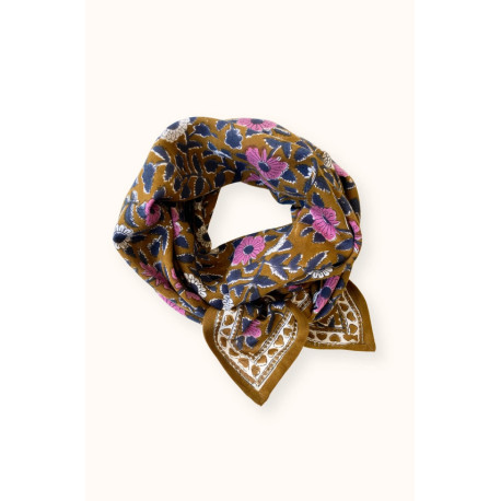 Big foulard Coeurs - Tapenade