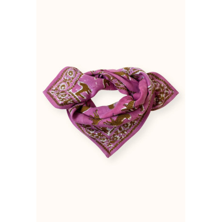 Small foulard Bengale - Fuchsia