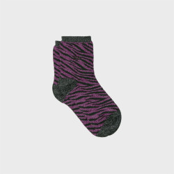 Chaussettes Zèbre - Violet et vert - Taille 37/40