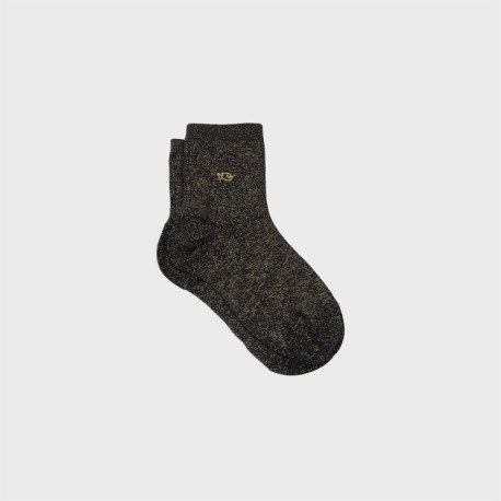 Chaussettes Unies pailletées - Noir minéral - Taille 37/40