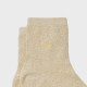 Chaussettes Unies pailletées - Beige - Taille 37/40