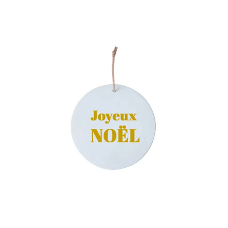 Petit médaillon Joyeux Noël - Doré