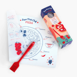 Set en silicone recette Pizza + pinceau 