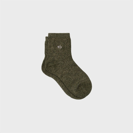 Chaussettes Unies pailletées - Kaki - Taille 37/40