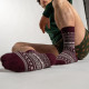 Chaussettes Jacquard - Bordeaux - Taille 41/46