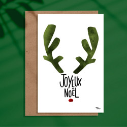 Carte - Joyeux noel cerf