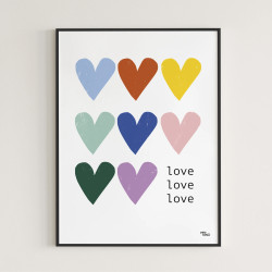 Affiche A4 - Love love love