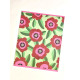 Carnet Fabrique - Fleurs rose/vert