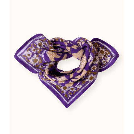 Small foulard Ours - Violet