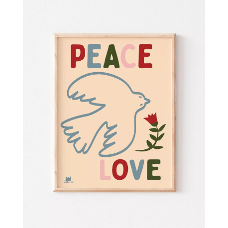 Affiche A3 - Peace and love