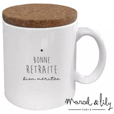 Mug avec couvercle Bonne retraite