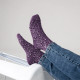 Chaussettes Léopard - Prune - Taille 37/40