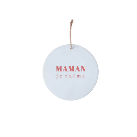 Petit médaillon Maman je t'aime - Pêche