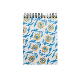Carnet A6 à spirales - Daloa doré/bleu