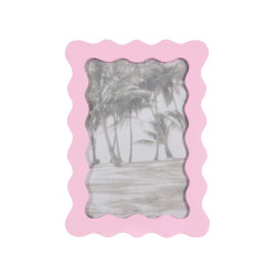 Cadre bordure ondulée - Rose