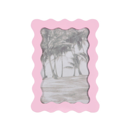 Cadre bordure ondulée - Rose