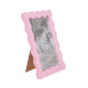 Cadre bordure ondulée - Rose