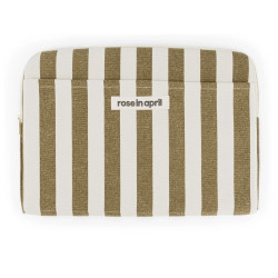 Housse d'ordinateur Octave - Rayure olive/greige