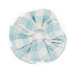 Chouchou Vichy - Bleu / écru