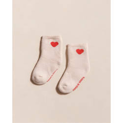 Chaussettes bébé Coeur - Crème