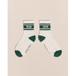 Chaussettes Love team - Crème - Taille 42/46