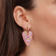 Boucles d'oreilles coeur - Barbiecore