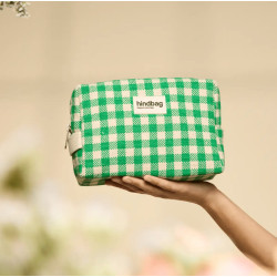 Trousse de toilette Leon - Vichy vert