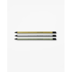 Lot de 3 crayons metallic