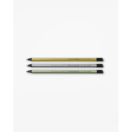 Lot de 3 crayons metallic