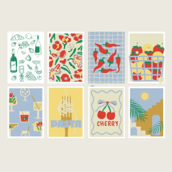 Kit de peinture au numéro 8 cartes - Dolce vita