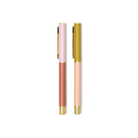 Set de 2 stylos Color block - Rosewood & blush
