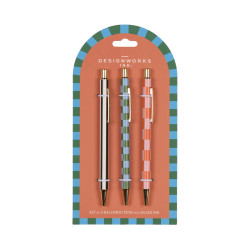 Set de 3 stylos A dopo - Stripes & checks