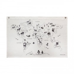 Carte du monde sur canvas