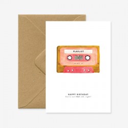 Carte Happy birthday - Cassette