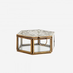 Boîte hexagonale avec découpes