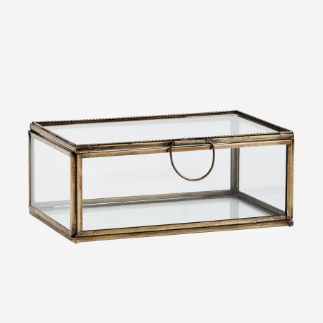 Boîte en verre et métal finition perlée - Grand format