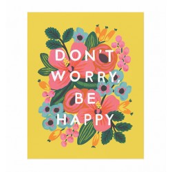 Affiche 20x25cm - Don't worry be happy