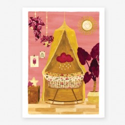 Affiche Small Chambre de bébé rose