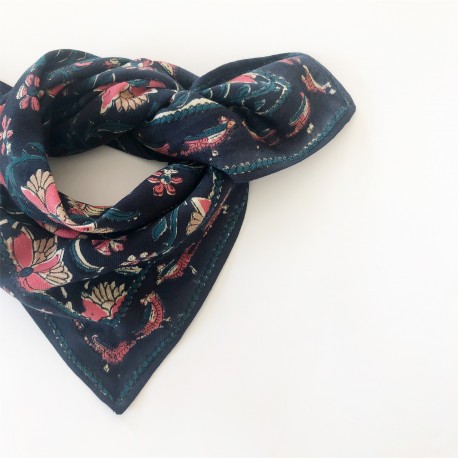 Baby foulard manika Bird - céleste